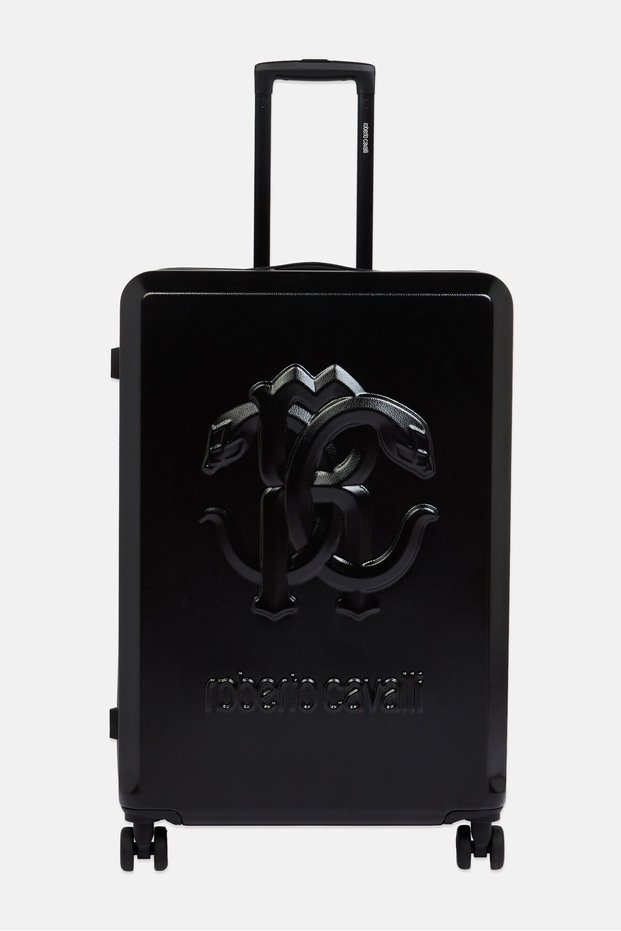 29 Inch Brand Logo Hardshell Check In Spinner Luggage, Black