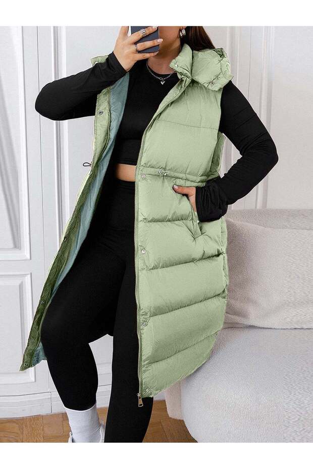 Vestă lungă, verde