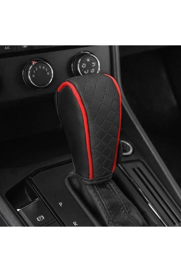 Black RED High Quality Car Shift Handle Cover PU Leather Non-slip Wear-resistant Universal Car Autom