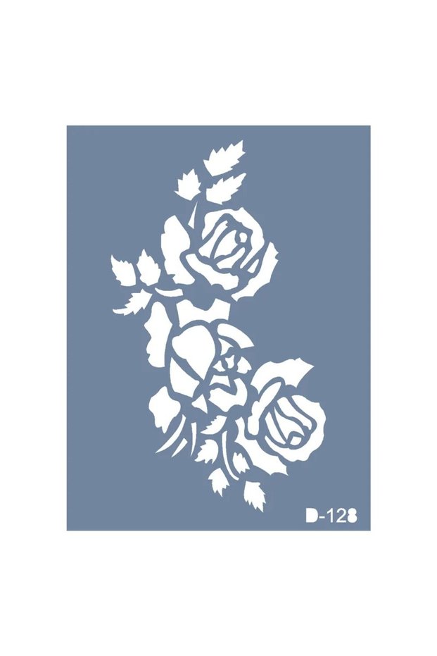 D128 Rose Modal D Series Stencil 15x20 cm