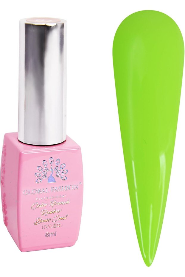 GLOBAL FASHION Neon Dream Nails! Neon Base Coat (8ml) - Vegan, Cruelty-Free, Chip-Resistant. Promotes Healthy Nails, Long-Lasting Gel Manicures | (04, 8 ml)