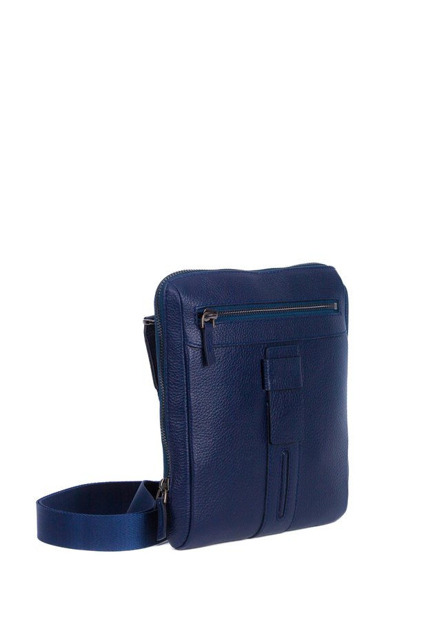 Genuine Leather Men's Shoulder Bag with Strap