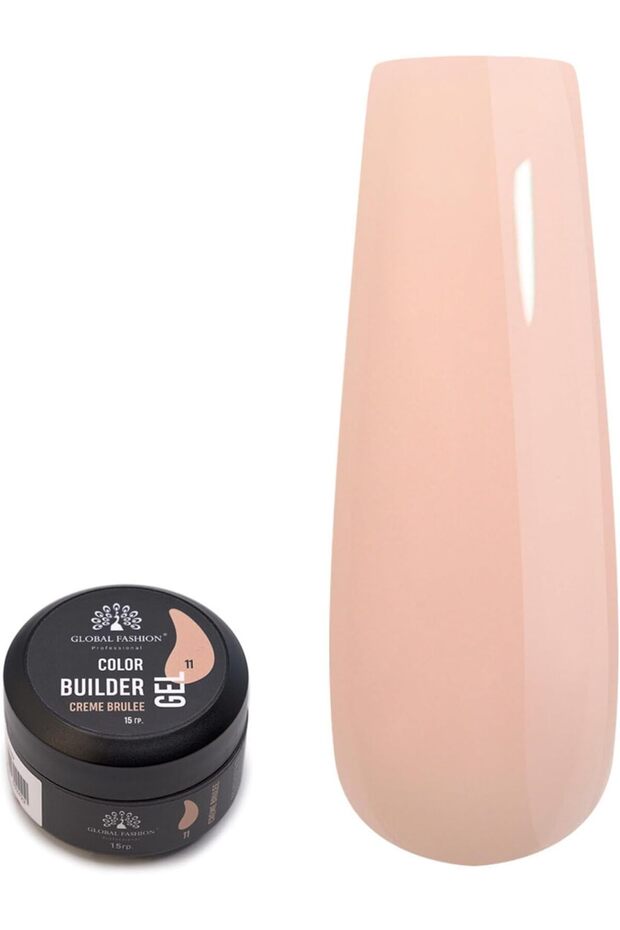 Color Gel Builder 15g with 13 Shades: Unleash Your Inner Nail Artist with This Versatile Sculpting and Coloring Nail Art Toolkit (11 CRENE BRULEE)