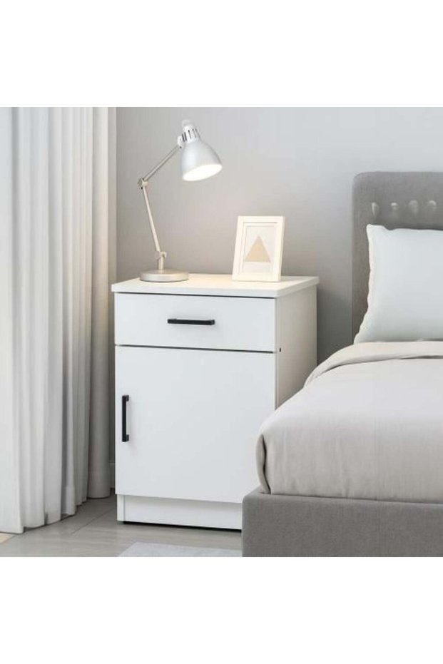 Wooden Nightstand 60*40cm - White Color
