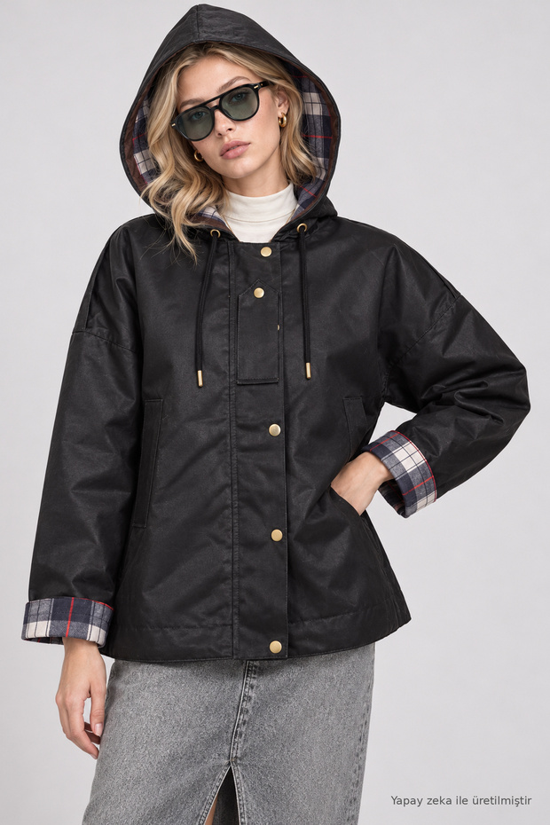 Premium Selection Waxed-Look Jacket LBY0084 BLACK
