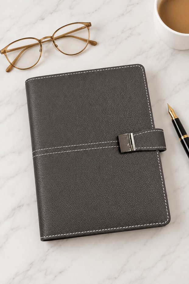 2027 Multifunctional Organizer Planner - Lockable Faux Leather Cover, 4 Color Options