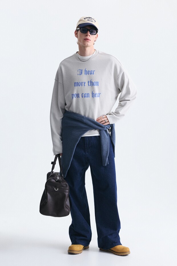 Boxy Fit Printed Sweatshirt