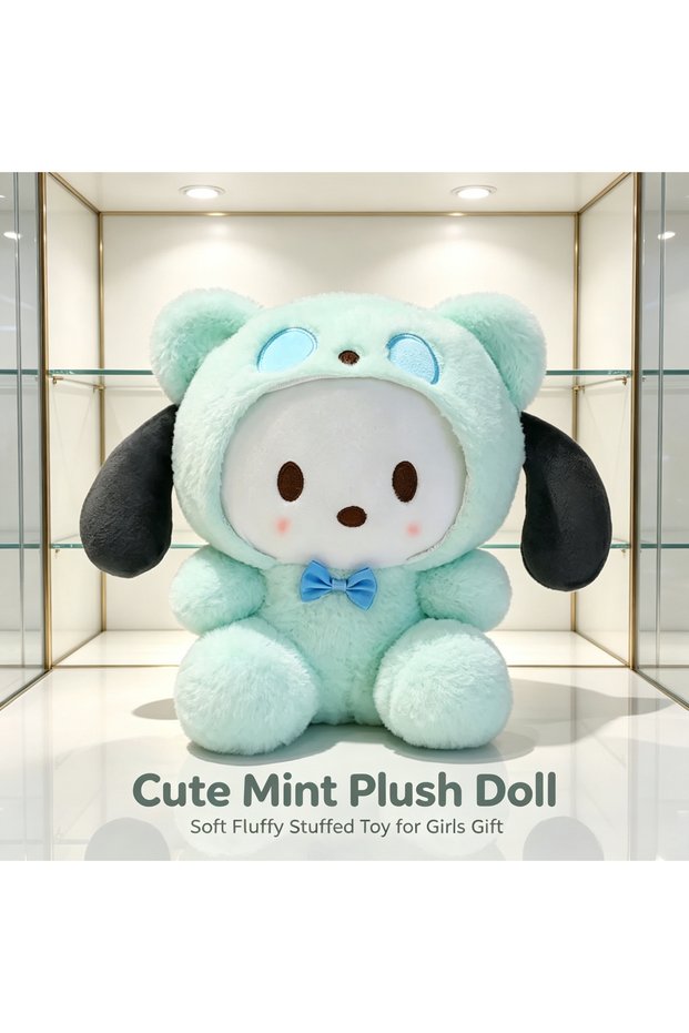 green Cute Soft Sanrio Stuffed Dolls Wearing Clothes Kuromi Pochacco Cinnamoroll Room Decoration Kid