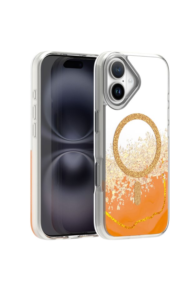 Husa iPhone 17, Epoxy MagSafe, orange