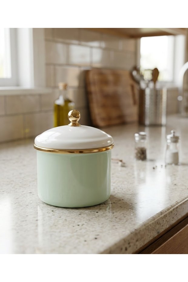 9 CM SMALL ENAMEL JAR SET & SPICE JARS