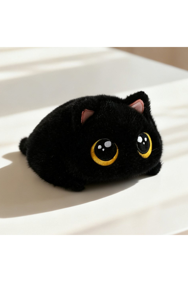 19cm B 19cm Chubby Cat Siamese Kitten Black Cat Orange Cat Plush Toys Cartoon Lifelike Kitten Bean B