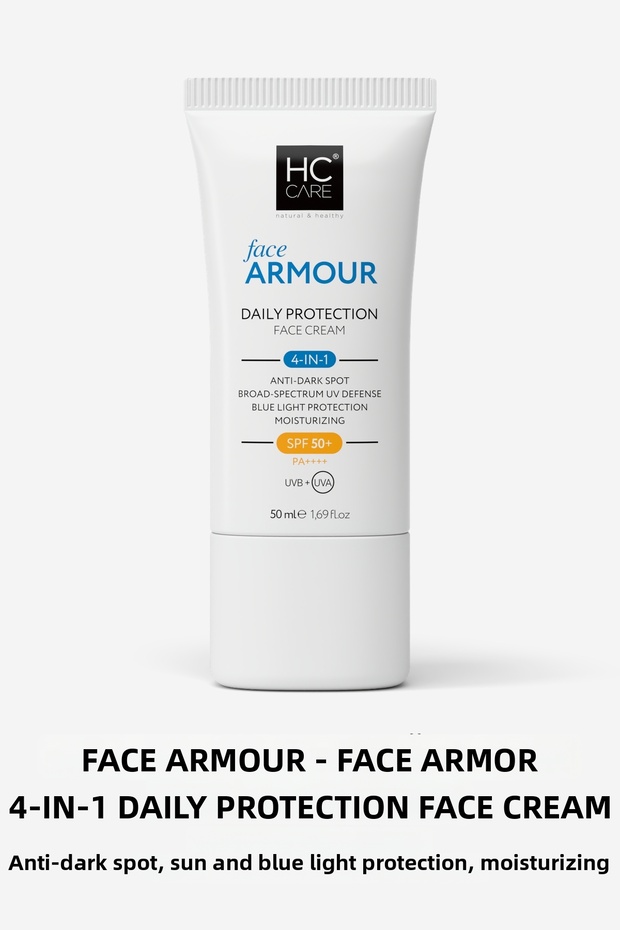 Face Armor Spf 50 - 4 Effective Daily Protective Sun Cream - 50 Ml.