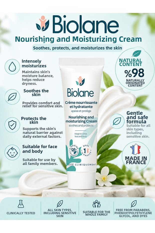 Nourishing Cream Moisturizing and Skin Protecting Cream for Face and Body 50 ml