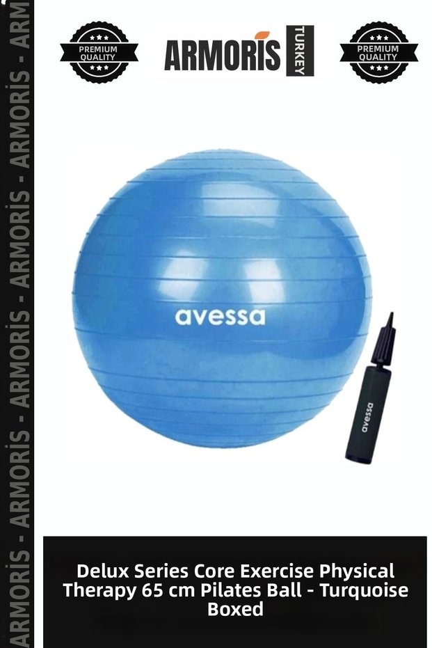 Delux Series Body Work Physical Therapy 65 cm Pilates Ball - Turquoise Boxed
