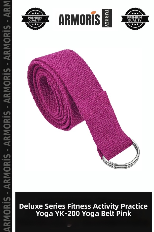 Delux Series Fitness Activity Practical Woo Yoga Yk-200 Yoga Belt Pink