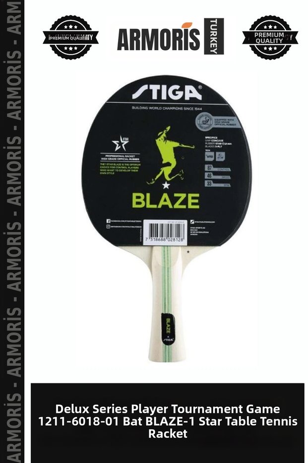 Delux Series Sportsman Tournament Game 1211-6018-01 Bat Blaze-1 Star Table Tennis Racket