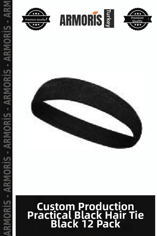 Special Production Practical Scb-Black Hair Band Black 12 Pack