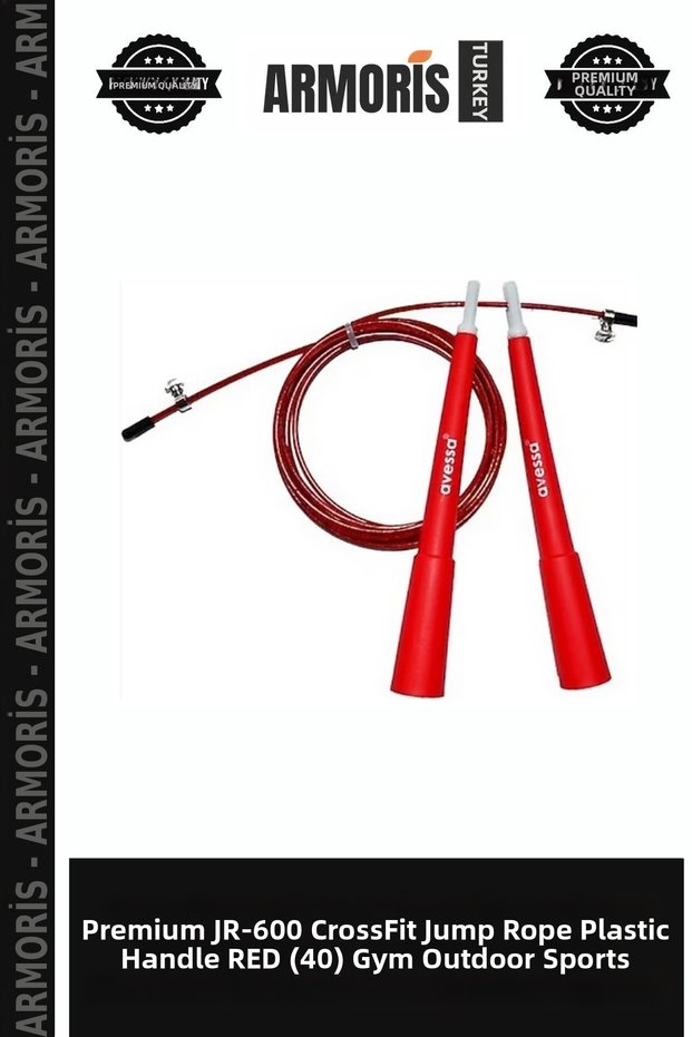 Premium Jr-600 Crosfit Jump Rope Plastic Handle Red(40) Gymnastics Outdoor Gym Sport