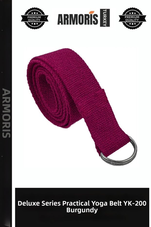 Delux Series Practical Auxiliary Activity Woo Yoga Yk-200 Yoga Belt Claret Red