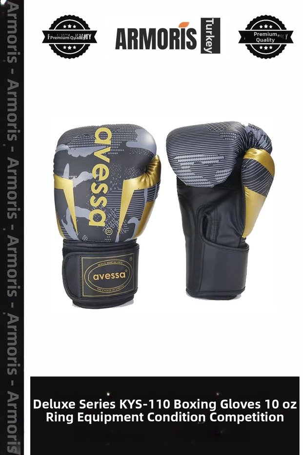 Delux Series Kys-110 Boxing Gloves 10 oz Ring Equipment Conditioning Sparring