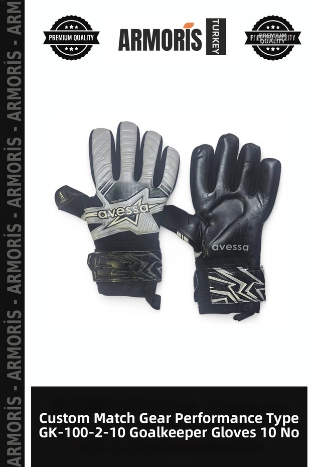 Special Production Match Equipment Type Gk-100-2-10 Goalkeeper Glove No. 10
