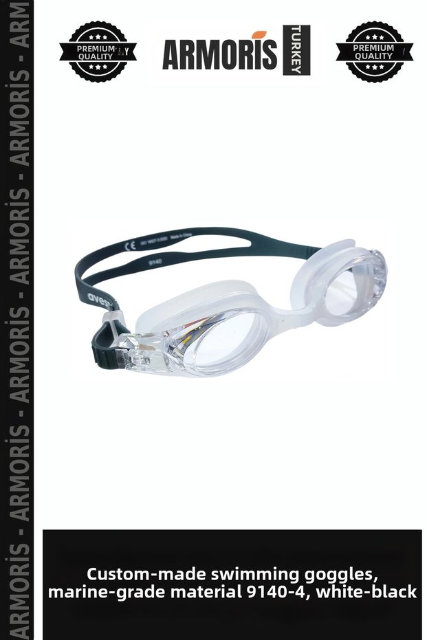 Special Production Holiday Product Swimming Gear Sea Material 9140-4 Swimming Goggles White-Black
