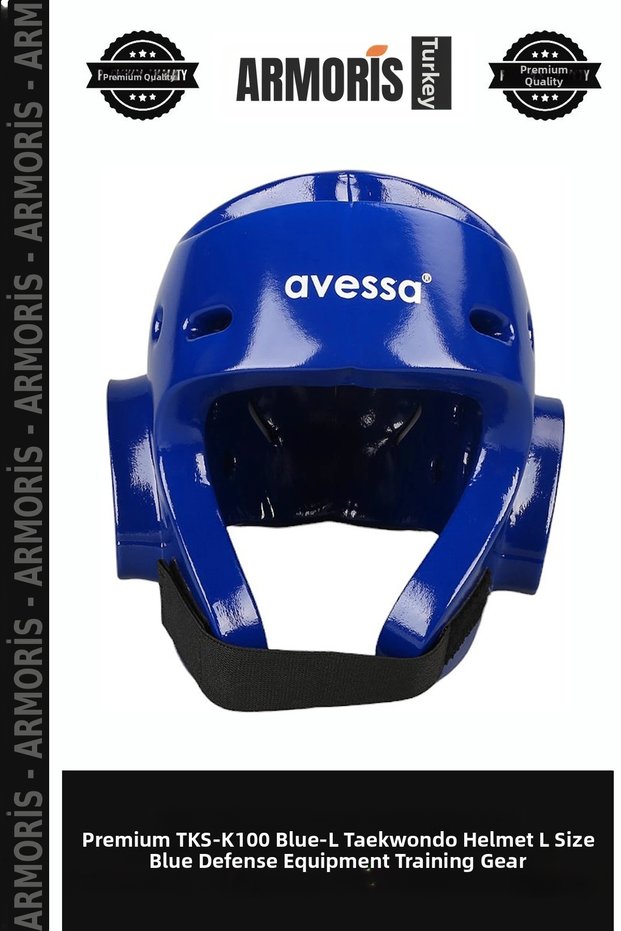 Premium Tksk-100 Blue-L Taekwondo Helmet L Size Blue Defense Equipment Training Gear