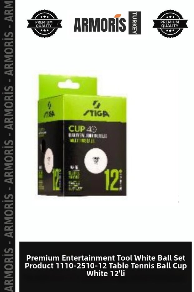 Premium Entertainment Equipment White Globe Set Product 1110-2510-12 Table Tennis Ball Cup White 12-Pack