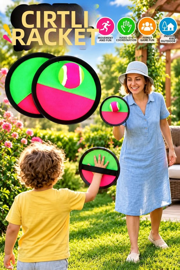 Velcro Racket and Ball Catching Game for Kids – Coordination Enhancing Set