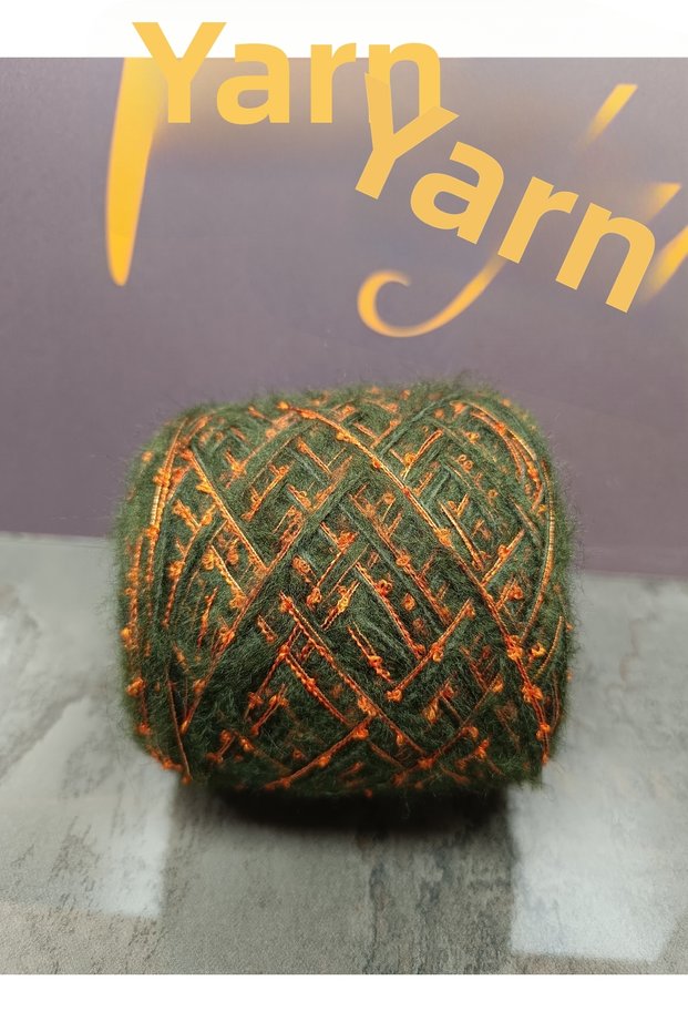 Moher-Fine Boucle Yarn Blend with Inner Fiber for Hand Knitting 500Gr