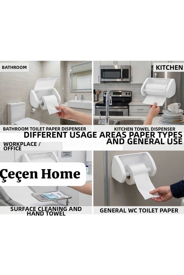 Transparent Lid Paper Towel Dispenser, Bathroom Toilet Paper Holder, Kitchen Roll Towel Box, Workplace Cleaning Paper Stand, Napkin Holder, Wall-Mounted, Dust-Proof, Multi-Purpose Organizer.