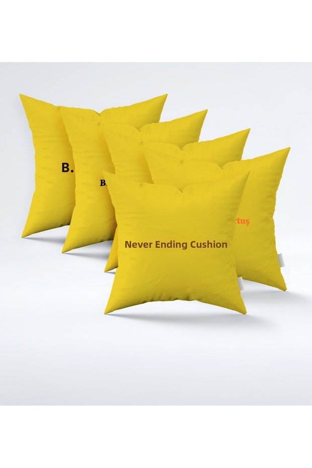 Yellow Pillows with Custom Logo for Businesses (Set of 5)