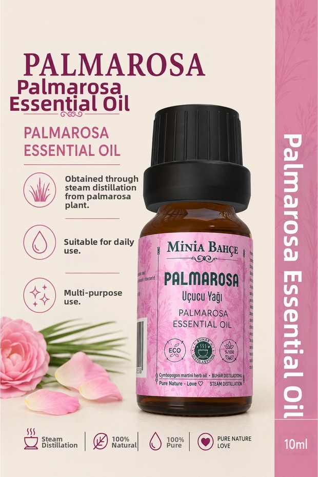 Palmarosa essential oil – 10 ml | pure and unadulterated herbal essential oil