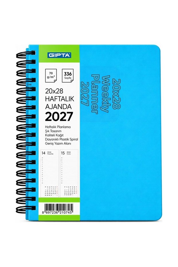 20x28 222-Page Planner, Light Blue, 2027