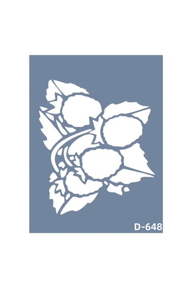 D648 New Year's Flower Model D Series Stencil 15x20 cm