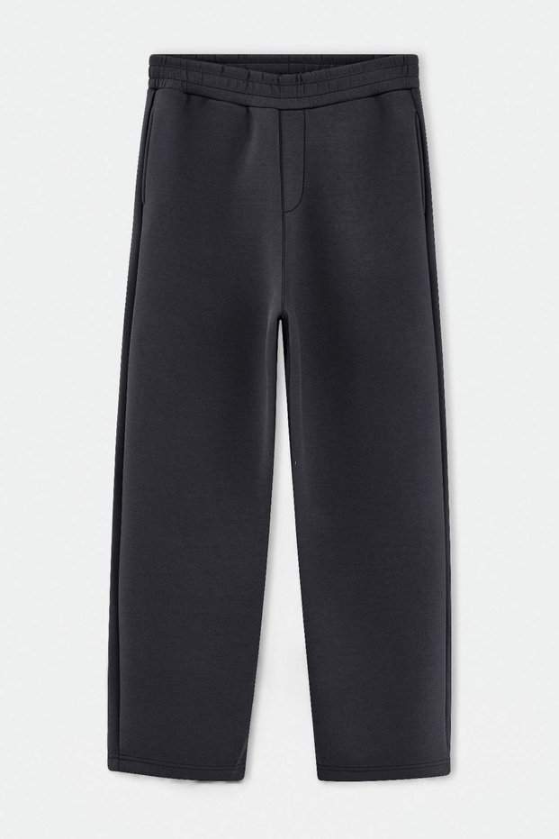 Anthracite Baggy Fit Thick Panda Fabric Sweatpants Tmnaw27Ea00014