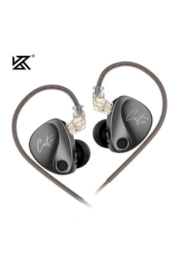 Improved Bass KZ Castor 2DD Dynamic in Ear Earphone High-end Tunable Earphones HiFi Bass Monitor Hea