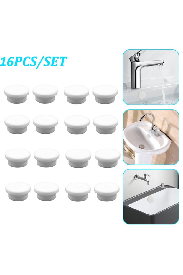 16Pcs 2/4/8/16PC Bathroom Rubber Wash Basin Overflow Ring Kitchen Sink Washbasin Drain Seal Stopper