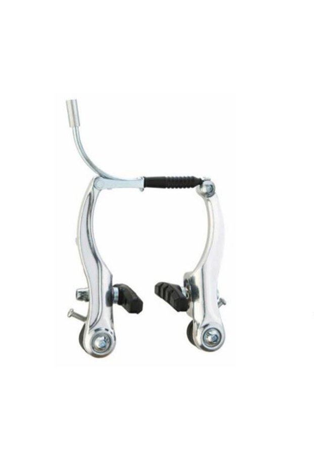 Silver Aluminum Alloy Mountain Bike V Brake Front or Rear Bicycle Road Bike Brake Riding Accessories