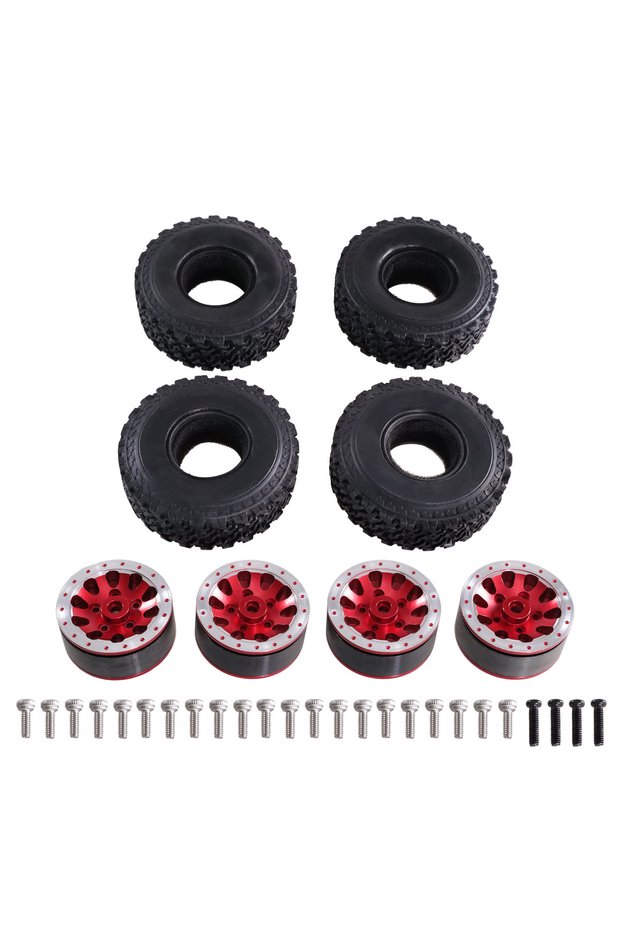 Red MN 1/12 MN82 LC79 MN78 D90 D91 D96 99S WPL 1/16 Full Range Feiyu JJRC RC Parts Metal Six Wheel D