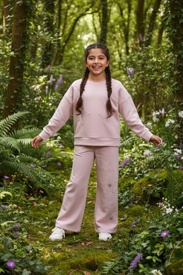Star Embroidered 2-Piece Girl's Set