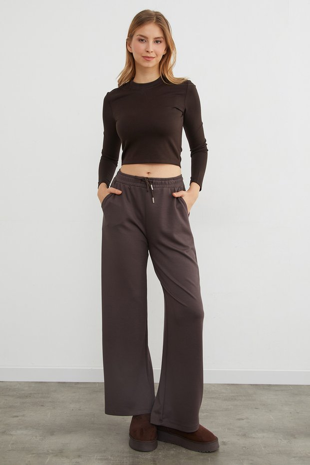 Modal Sweatpants with Tie-Waist and Pockets