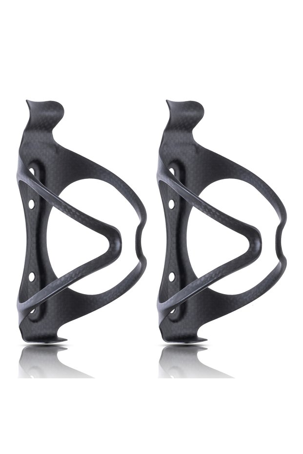 2 Piece HUALONG Carbon Fiber Bicycle Water Bottle Cage MTB Road Bike Water Bottle Holder Cages Matte