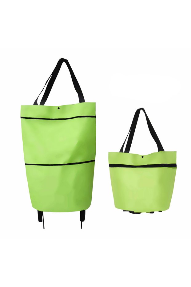 B Household Portable Folding Cart Roller Shopping Bags Outdoors Food and Fruits Storage Foldable Tro