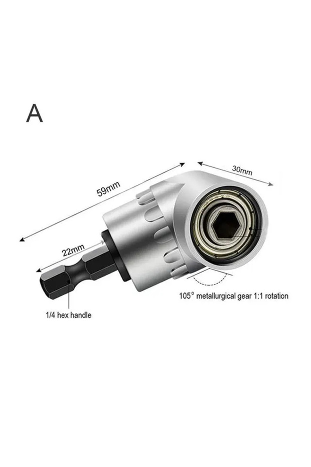 A-Short 105 Degree Right Angle Drill Adapter Flexible Shaft Extension Bit for Screwdriver Hand Tools