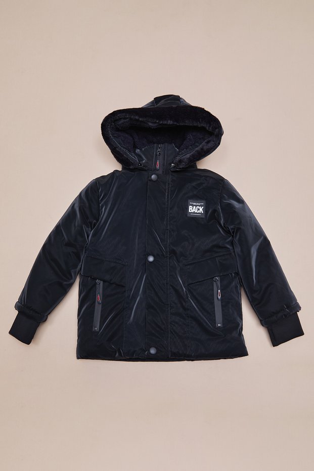 Coat with Hood and Crest for Boys