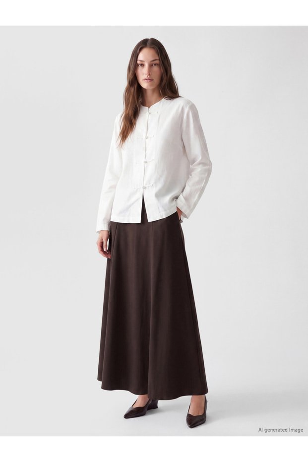 Sparkling Choices by Shining Store Flared Skirt with Zipper at Waist
