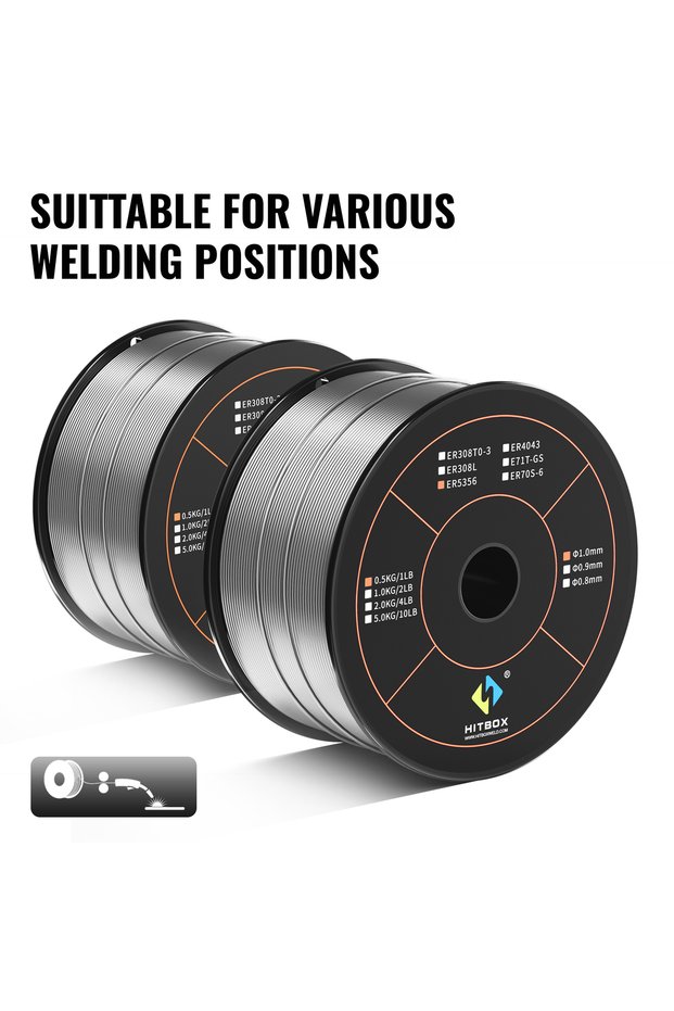 1.0mm 0.5KG HITBOX MIG Aluminum Welder Flux Cored Wire 1.0mm 0.5KG For Soldering Welding Gas Welder