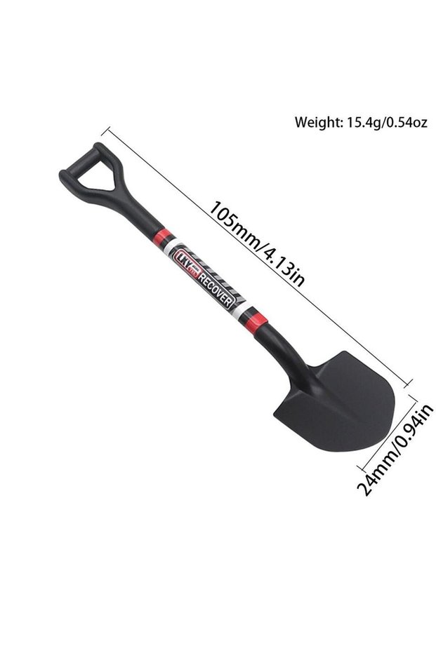 1-10 Simulated Metal Shovel Decoration For 1/10 1/18 1/24 Rc Tracked Vehicle Axial Scx10 90046 D90 Y