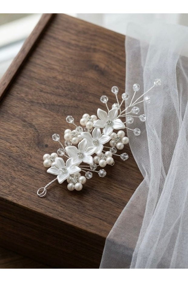 Bridal Crown, Hair Accessory and Hairpin for Promise Engagement Marriage Wedding Hijab 14